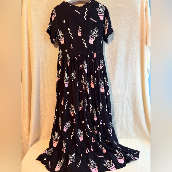 Lazy Oaf Potted Plant Print Maxi Dress - Picture 2 of 6